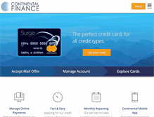 Tablet Screenshot of continentalfinance.net